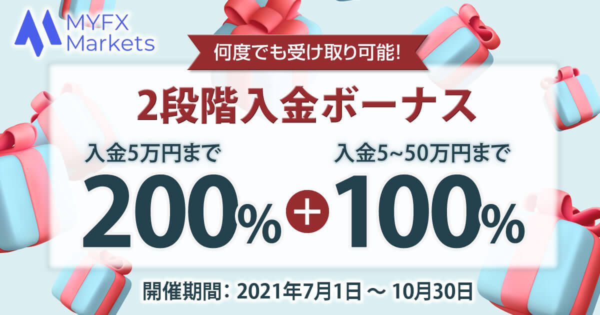 MYFX Markets 200％+100％入金ボーナスキャンペーン | FXプラス™