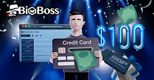 BigBossに初回クレカ入金でもれなく100ドルボーナス&先着でBBPを獲得